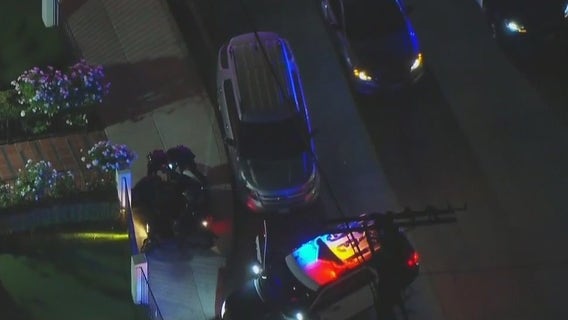 Police chase ends in Canoga Park after stolen moped driver crashes into cul de sac