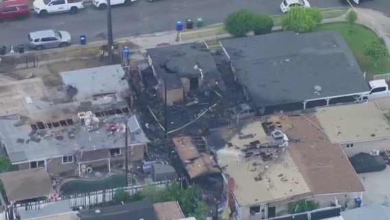Fireworks explode at Pacoima home causing massive fire - 1 dead