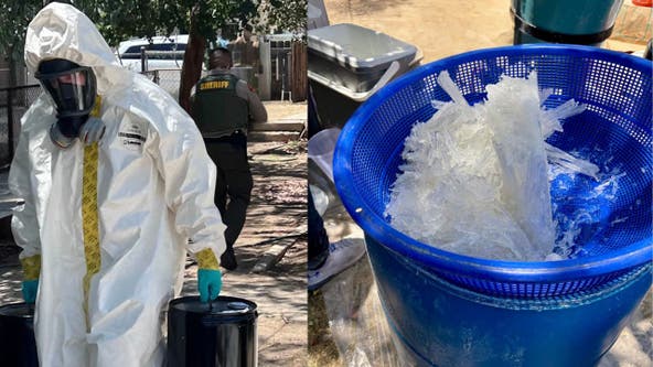 Over a ton of meth seized during search of California drug lab, five arrested