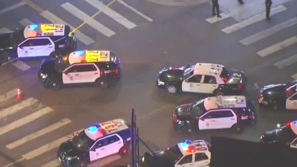 Heavy LAPD presence in Hyde Park