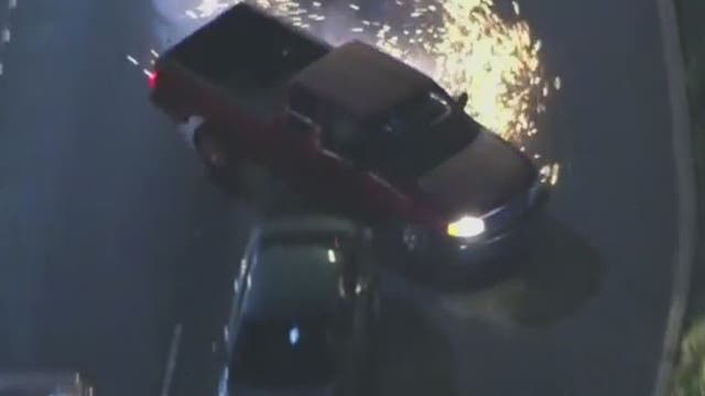 Dramatic police chase ends in crash near Norwalk