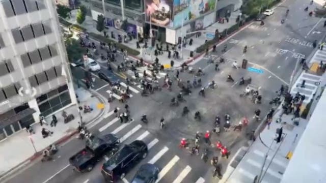 At least 50 involved in mini bike takeover in downtown LA
