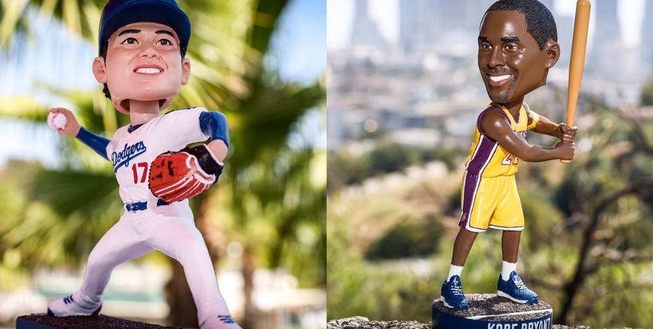 スポーツ Kobe Bryant Bobblehead Dodgers Kobe Bryant + Roki Sasaki 2025 Dodgers Bobblehead SGA | eBay