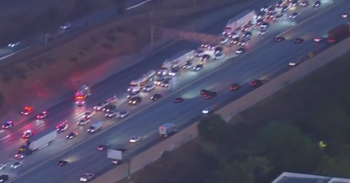 Semi-truck catches fire on 5 Freeway in San Fernando Valley | FOX 11 ...