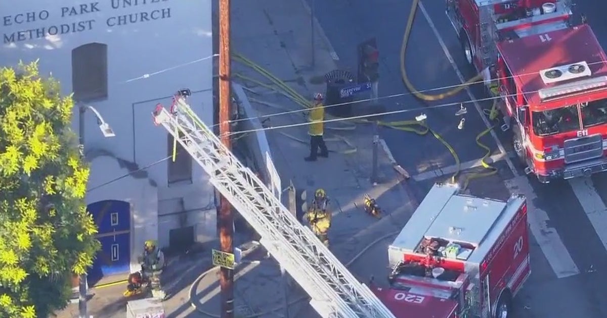 Crews knock down fire at empty church in Echo Park | FOX 11 Los Angeles