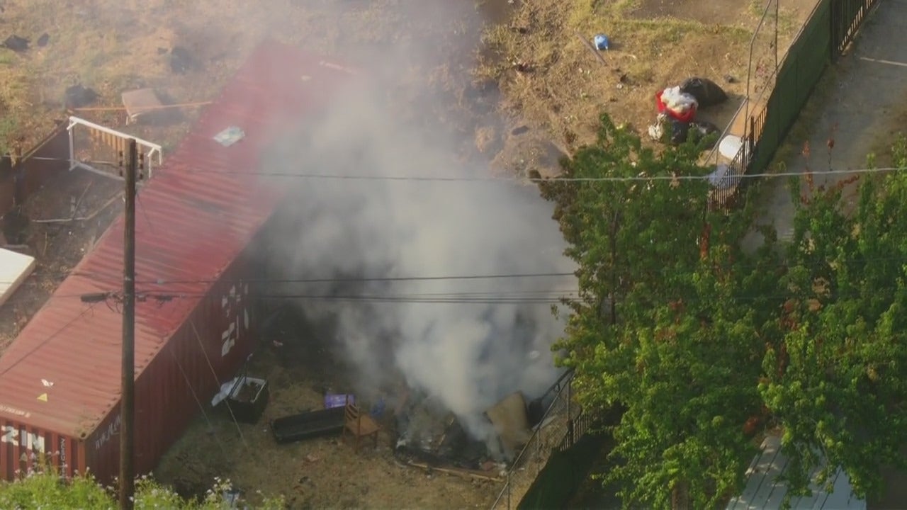 Firefighters respond to trash fire, reports of fireworks in North Hills