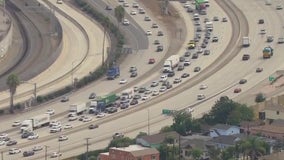 Traffic snarled on 10 Freeway near Boyle Heights after fatality