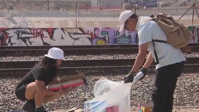 LA influencer continues city cleanup campaign despite 2 hit-and-runs
