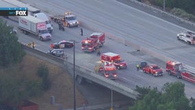 4 injured in 210 Freeway crash in Lake View Terrace
