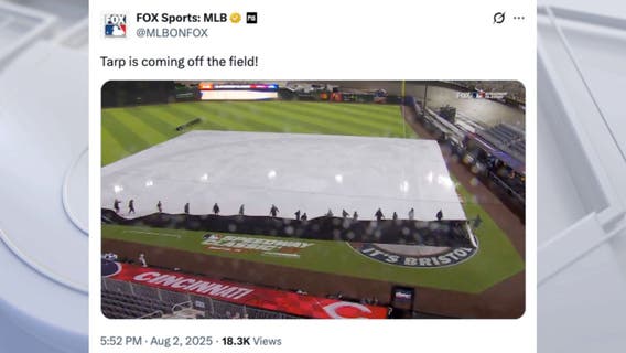 Speedway Classic on MLB on FOX between Braves, Reds postponed to Sunday