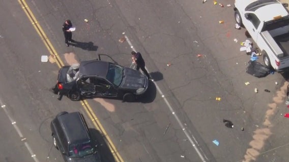 Hit-and-run suspect critically injured after 2 crashes in Anaheim