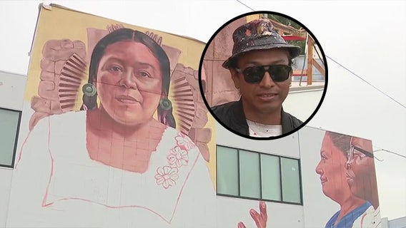 World-renowned artist Robert Vargas paints powerful mural for Project Angel Food