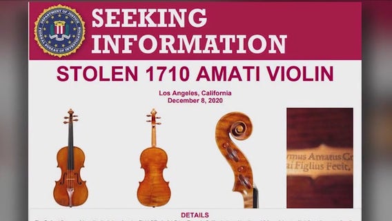 FBI continues searching for rare and valuable violin stolen from Los Feliz home