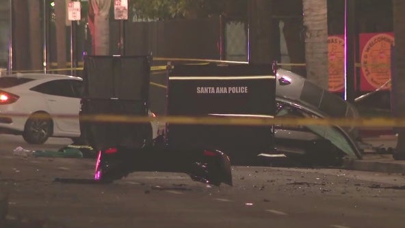 2 dead after wrong-way driver hits multiple cars head-on in Santa Ana