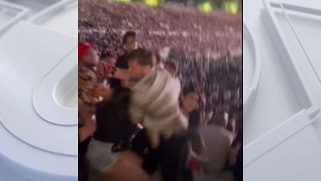 Man arrested for viral Rose Bowl concert attack