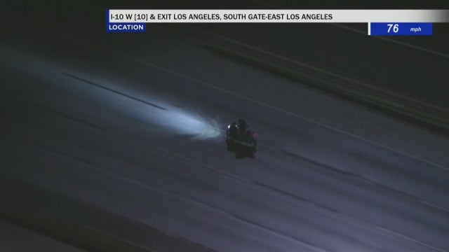 Motorcyclist evades police during chase in downtown LA
