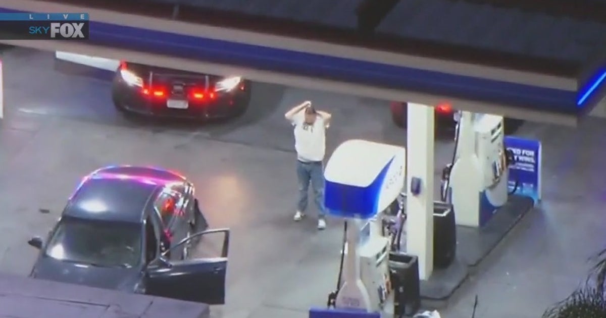 Suspect in custody after chase ends at Norwalk gas station | FOX 11 Los ...