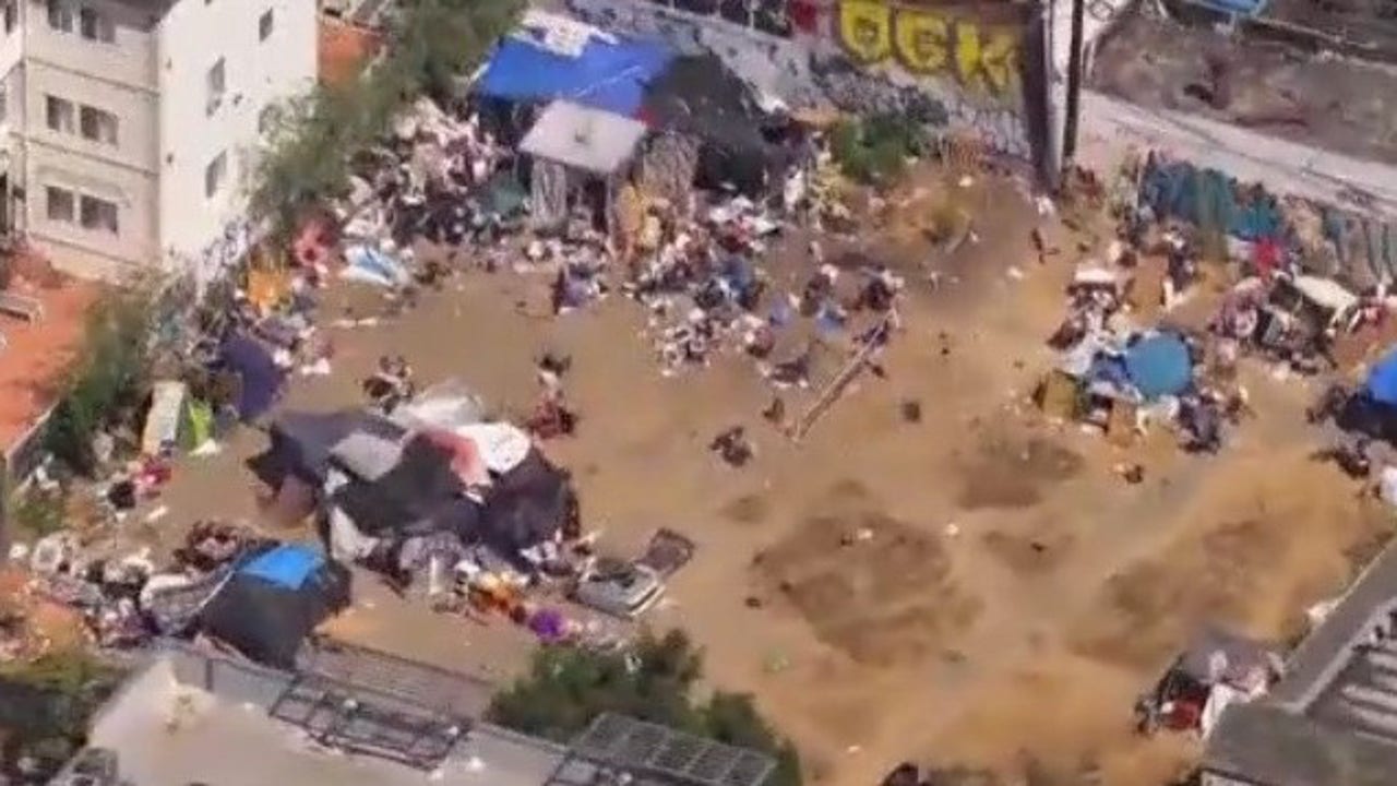 Large homeless encampment in Koreatown sparks outrage