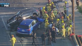 6 injured in multi-car crash in North Hollywood