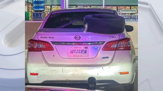 California driver pulled over for DIY license plate