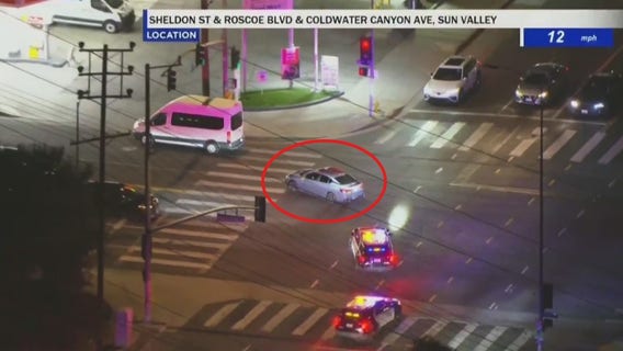 Suspected DUI driver leads police on chase through San Fernando Valley