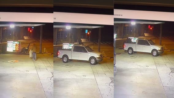 Man caught on video stealing beloved dinosaur statue from LA gas station