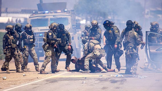 10 anti-ICE protesters arrested for allegedly assaulting officers during raids in Southern California