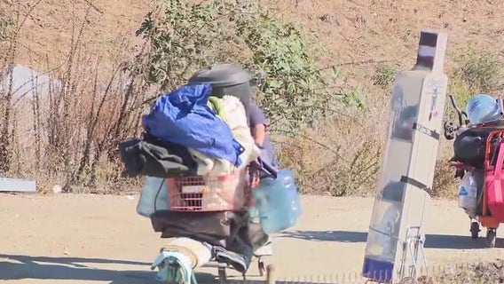 Crews clear homeless encampment in Playa Vista