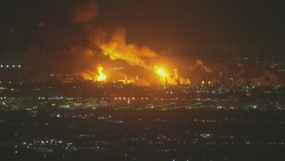 Massive fire erupts at Chevron refinery in El Segundo