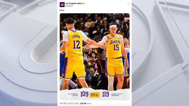 Luka Dončić's 43 points not enough in Lakers season-opener loss to Warriors