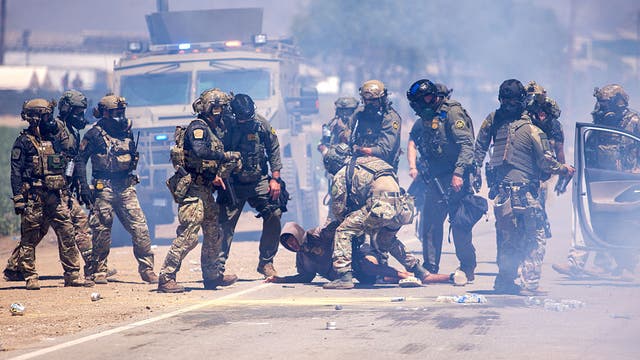 10 anti-ICE protesters arrested for allegedly assaulting officers during raids in Southern California