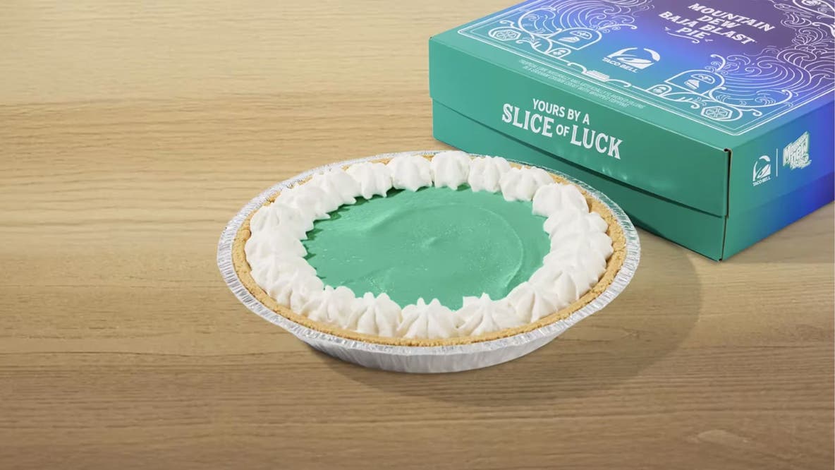 Taco Bell selling limited edition Mountain Dew Baja Blast Pie