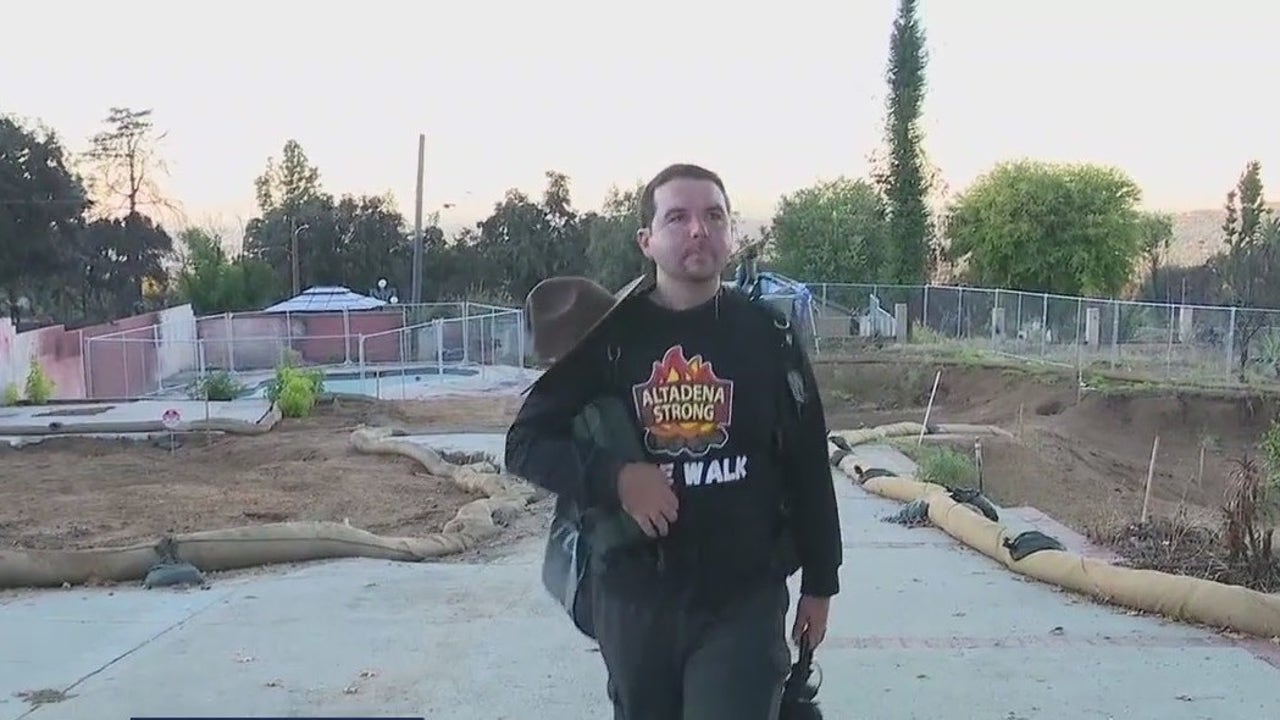 Man walks from Altadena to Paradise to raise funds for wildfire survivors