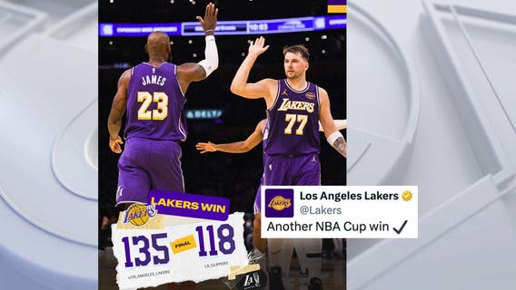 Lakers clinch NBA Cup group after win over Clippers in battle for LA