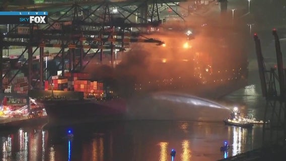 Port of LA explosion: About 100 containers catch fire