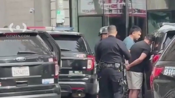 2 in custody after heavy LAPD response at downtown LA apartment building