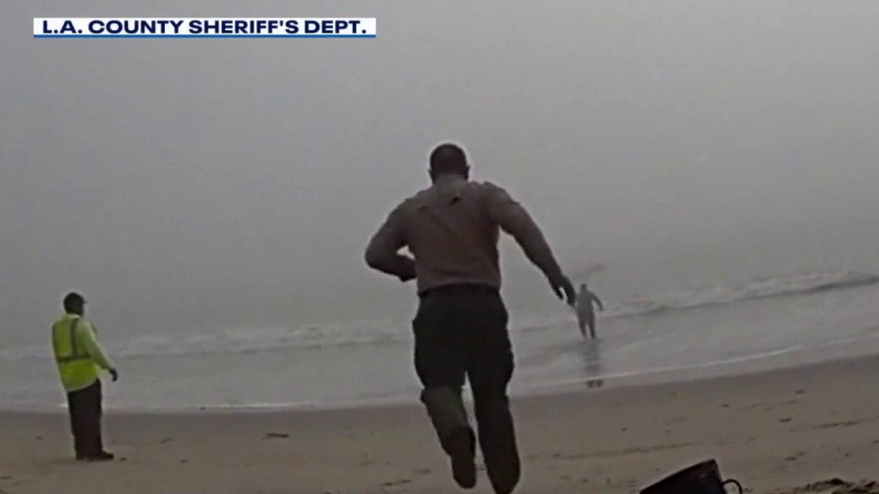 LA Sheriff Deputies save two paragliders from drowning after crashing in Malibu