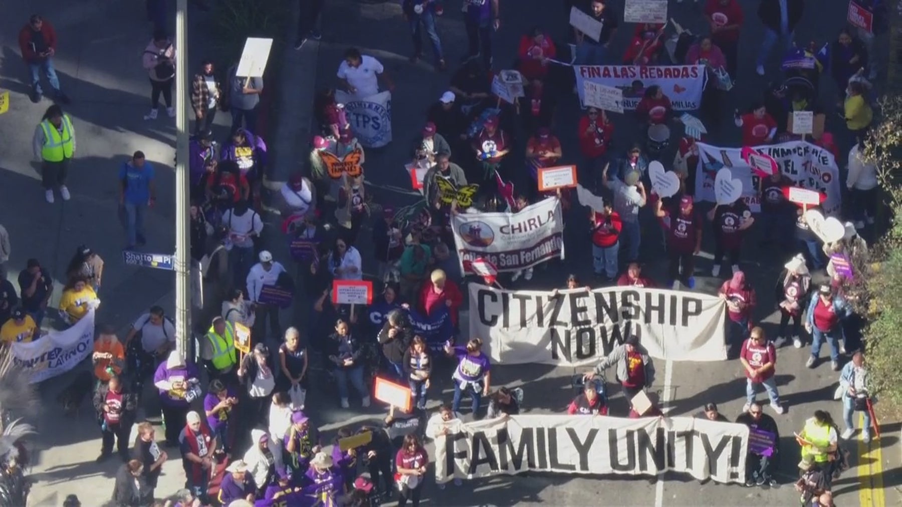 March, rally underway in LA for International Migrants Day