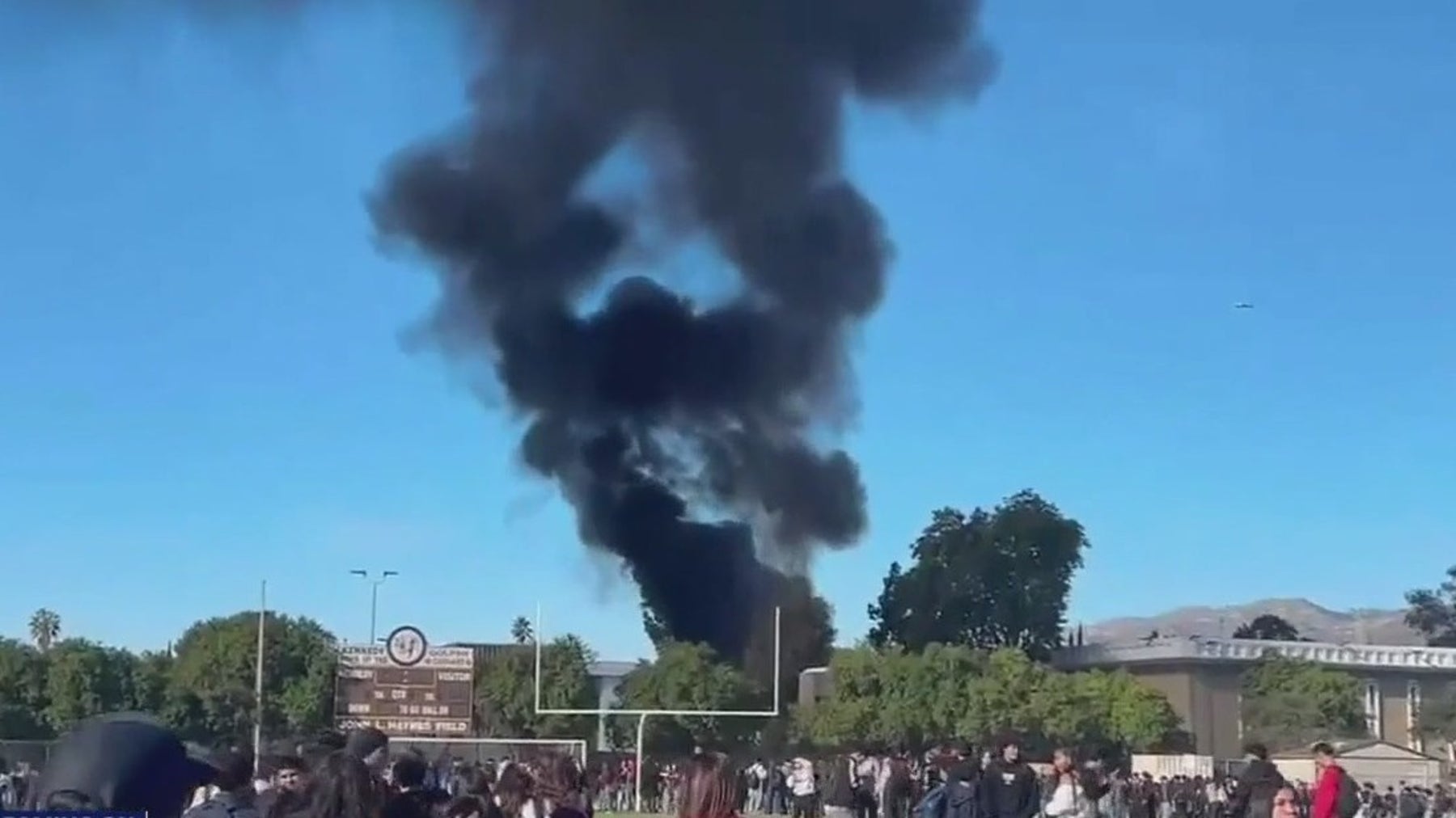 Kennedy High School in Granada Hills evacuated after fire breaks out on campus