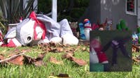 Long Beach residents frustrated by vandals destroying Christmas inflatables, holiday decor