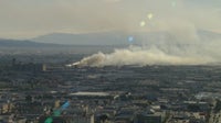 Firefighter injured after massive Boyle Heights fire sends large plume of smoke across LA