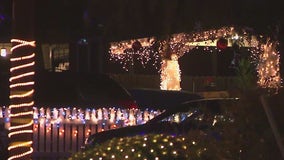 Altadena’s historic Christmas Tree Lane glows on after Eaton Fire
