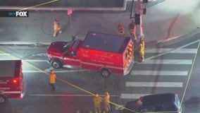 DUI suspect collides with LAFD ambulance en route to hospital; 5 injured
