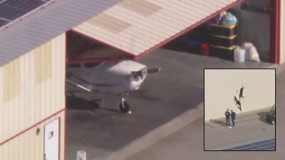 Stolen plane crashes into hangar at Van Nuys Airport