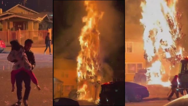 Dramatic video shows off-duty paramedic helping little girl during house fire