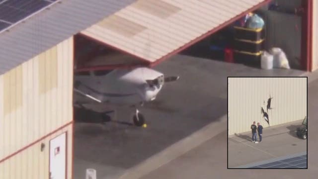 Stolen plane crashes into hangar at Van Nuys Airport