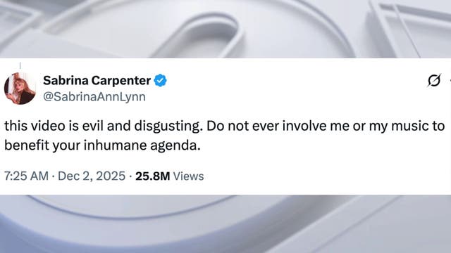 Sabrina Carpenter condemns Trump administration’s use of her music on social media