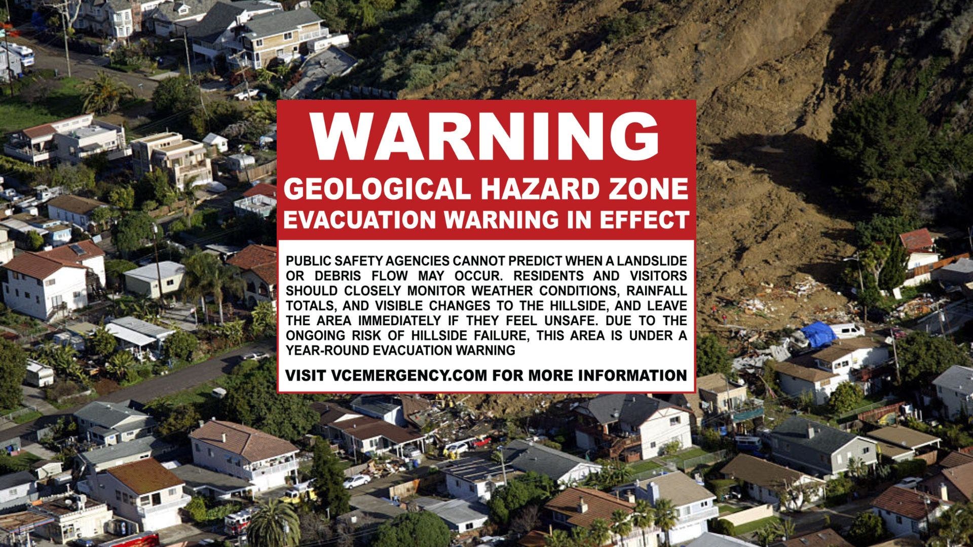 Ventura County community placed under permanent, year-round evacuation warning over landslide risk