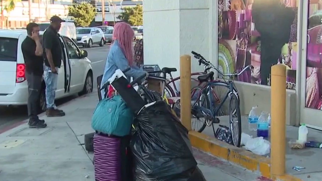LA City crews clean up homeless encampment in Westwood after complaints from residents