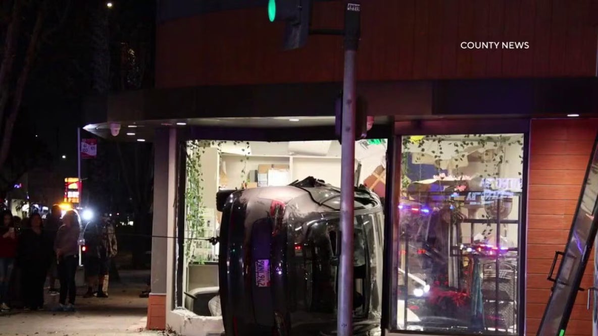 Car crashes into Long Beach coffee-and-wine hangout spot